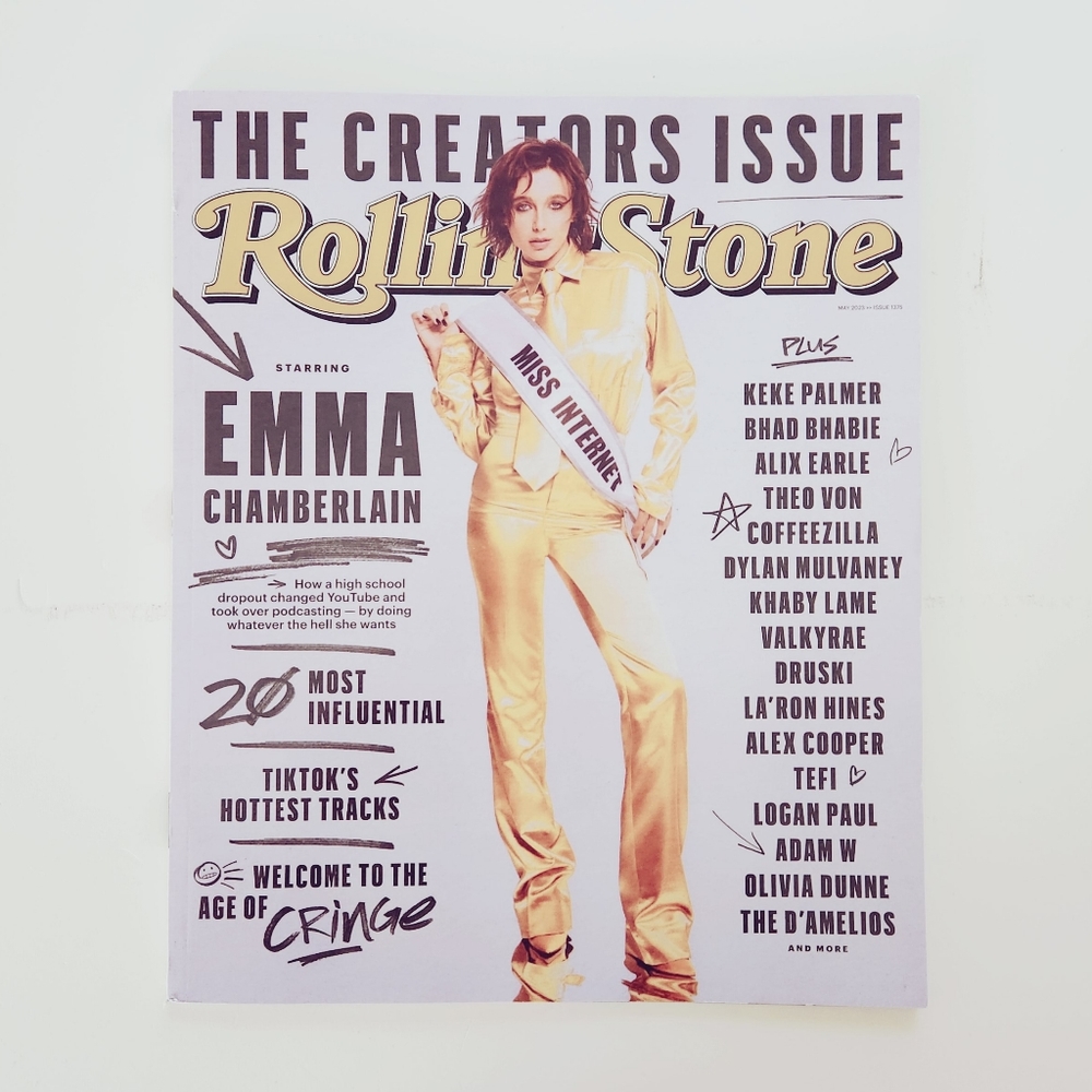 🍭7/$15 Rolling Stone Magazine May 2023 Emma Chamberlain